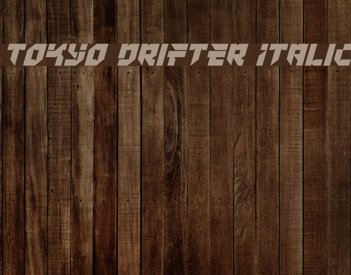 Tokyo Drifter Italic Font examples