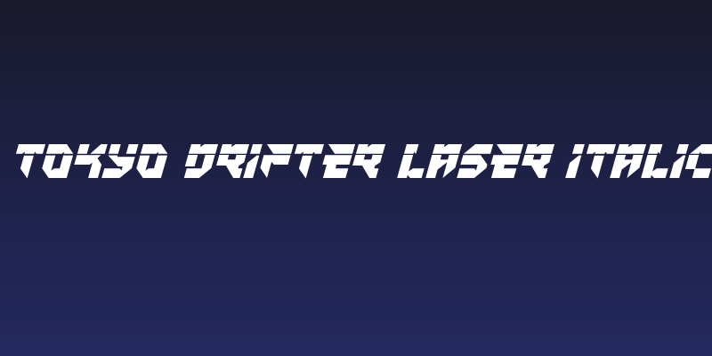 Tokyo Drifter Laser Italic Social Header