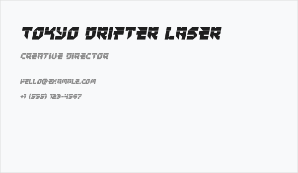 Tokyo Drifter Laser Business Card
