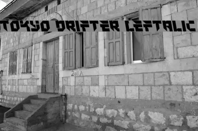 Tokyo Drifter Leftalic Font examples