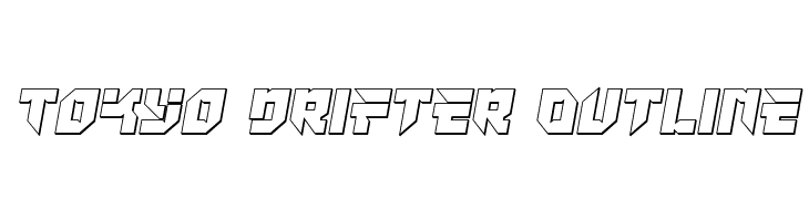 Tokyo Drifter Outline  les polices de caractères gratuit tlcharger