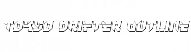 Tokyo Drifter Outline  les polices de caractères gratuit tlcharger