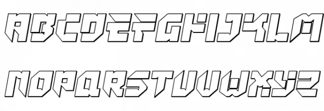 Tokyo Drifter Outline फ़ॉन्ट लोअरकेस