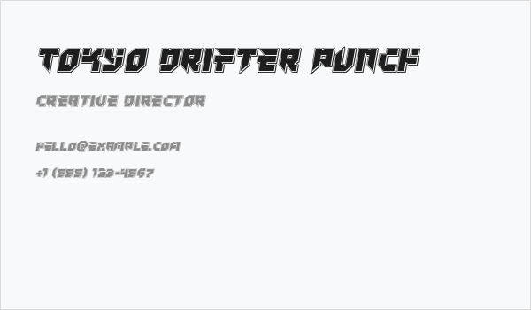 Tokyo Drifter Punch Business Card