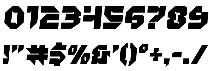 Tokyo Drifter Semi-Italic Font OTHER CHARS