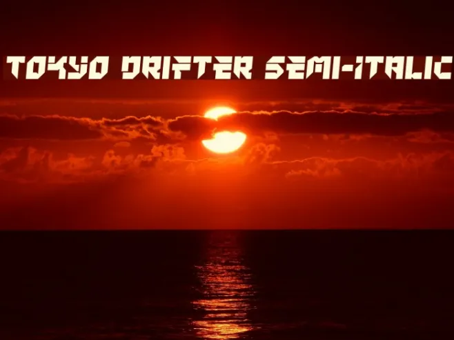 Tokyo Drifter Semi-Italic Example 2