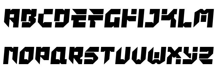 Tokyo Drifter Semi-Italic Font LOWERCASE