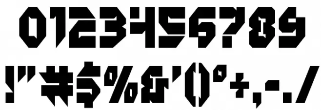Tokyo Drifter Straight Condensed Font OTHER CHARS