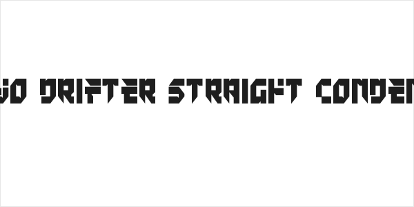 Tokyo Drifter Straight Condensed Logo