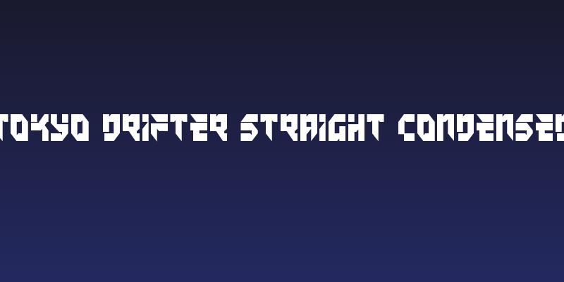 Tokyo Drifter Straight Condensed Social Header