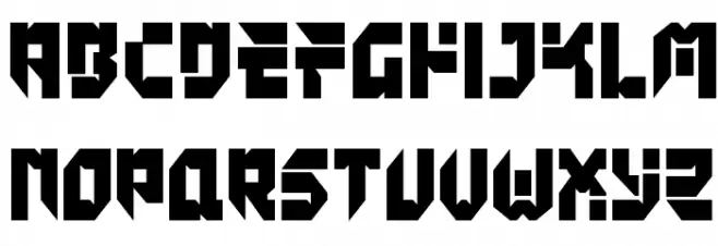 Tokyo Drifter Straight Condensed फ़ॉन्ट लोअरकेस