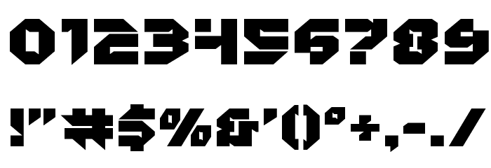 Tokyo Drifter Straight Expanded Font OTHER CHARS