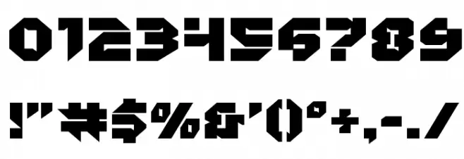Tokyo Drifter Straight Expanded Font OTHER CHARS