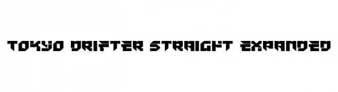 Tokyo Drifter Straight Expanded  Frei Schriftart Herunterladen