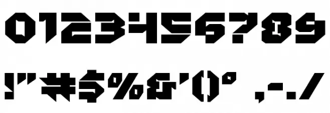 Tokyo Drifter Straight Expanded Font OTHER CHARS