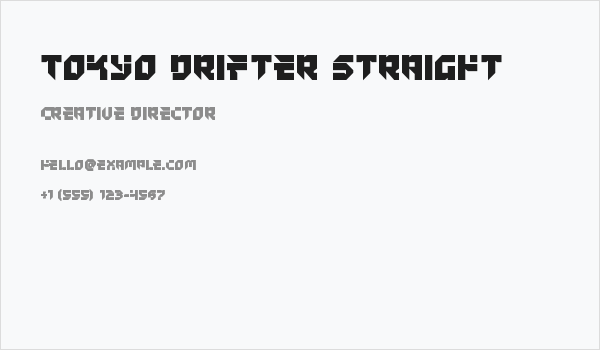 Tokyo Drifter Straight Business Card