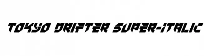 Tokyo Drifter Super-Italic  フリーフォントのダウンロード
