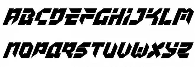 Tokyo Drifter Super-Italic 字体 大写