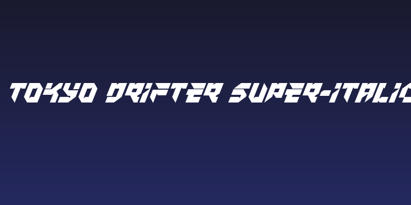 Tokyo Drifter Super-Italic Social Header