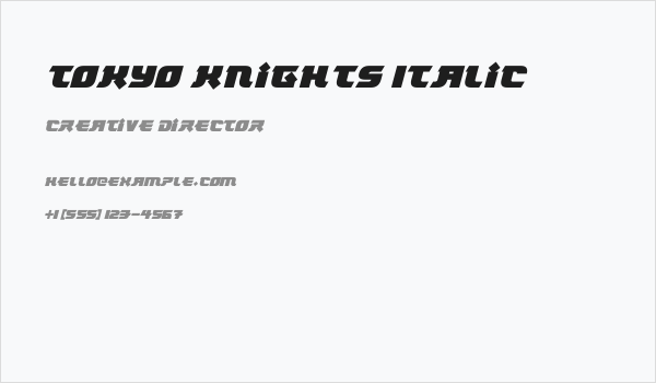 Tokyo Knights Italic Business Card