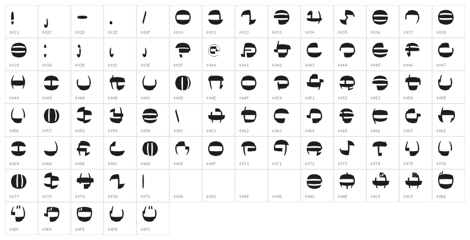 TokyoFrankfurtRound Character Map