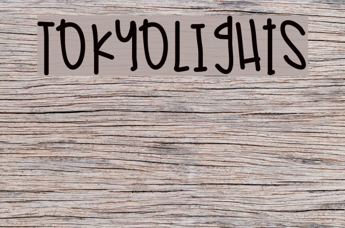 TokyoLights Font examples