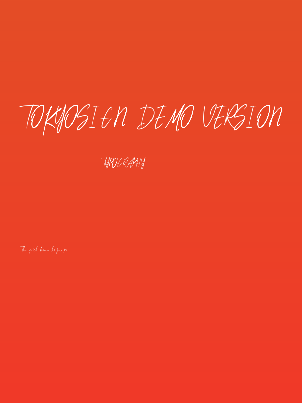 Tokyosign Demo Version Poster
