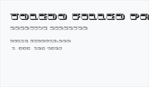 Toledo Filled Partial Regular Business Card