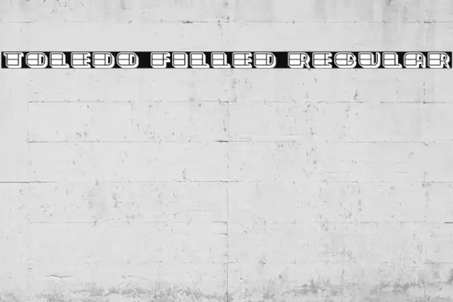 Toledo Filled Regular Font examples