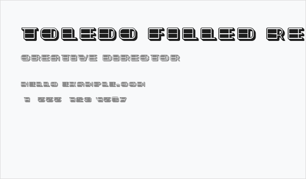 Toledo Filled Regular Business Card