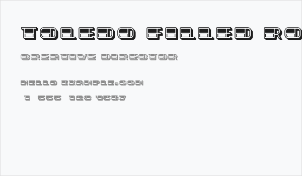 Toledo Filled Roughly Partial Regular Business Card