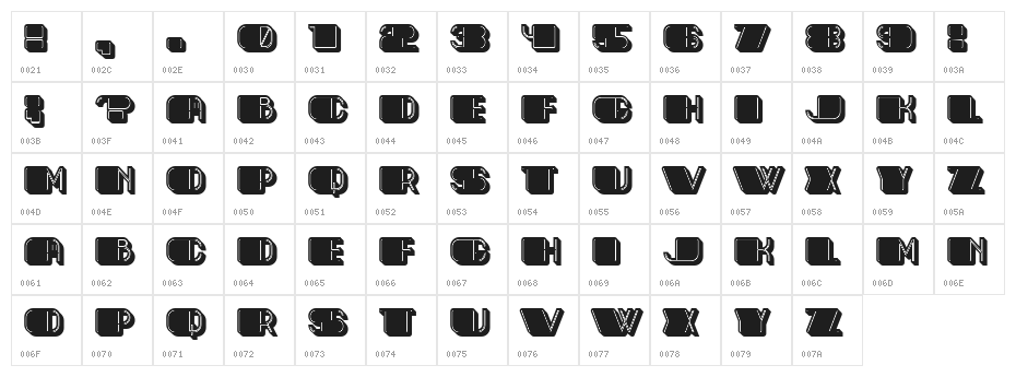 Toledo Fully Filled Regular Character Map