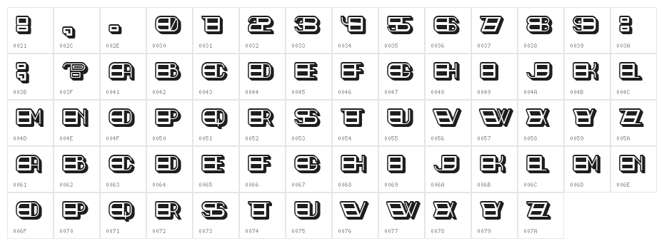 Toledo Half Filled Regular Character Map