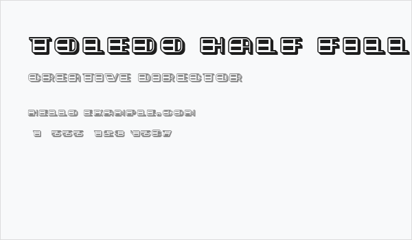 Toledo Half Filled Regular Business Card