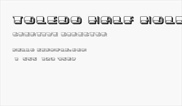 Toledo Half Hollow Partial Regular Business Card