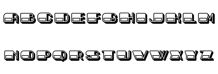 Toledo Half Hollow Partial Regular Font LOWERCASE