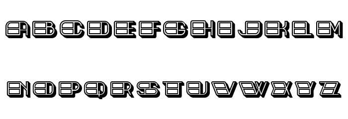 Toledo Half Hollow Regular Font LOWERCASE