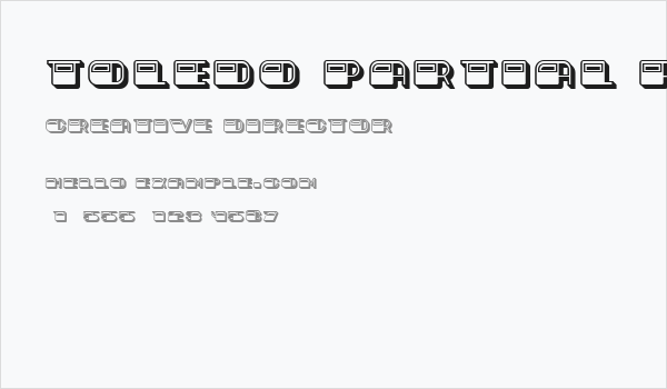 Toledo Partial Regular Business Card