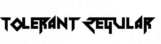 Tolerant Regular  font caratteri gratis