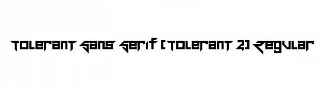 Tolerant Sans Serif [Tolerant 2] Regular  font caratteri gratis