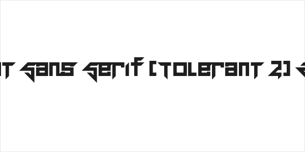 Tolerant Sans Serif [Tolerant 2] Regular Logo