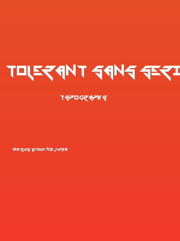Tolerant Sans Serif [Tolerant 2] Regular Poster