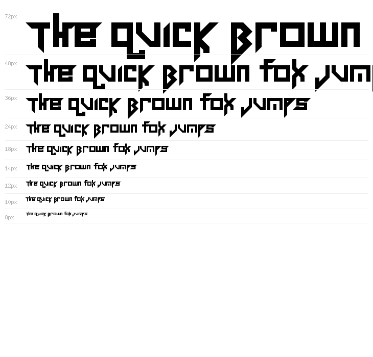 Tolerant Sans Serif [Tolerant 2] Regular Waterfall