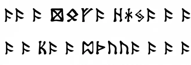 Tolkien-Dwarf-Runes Schriftart Groß