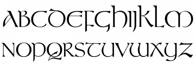 Tolkien Regular Шрифта ВЕРХНИЙ