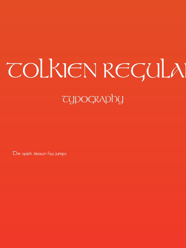 Tolkien Regular Poster