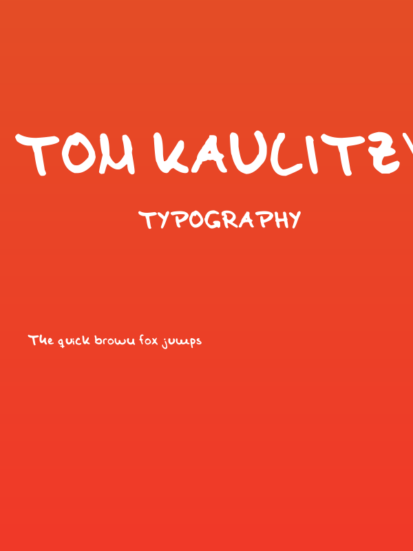 Tom Kaulitz's Handwriting Poster