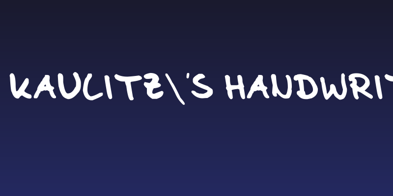 Tom Kaulitz's Handwriting Social Header