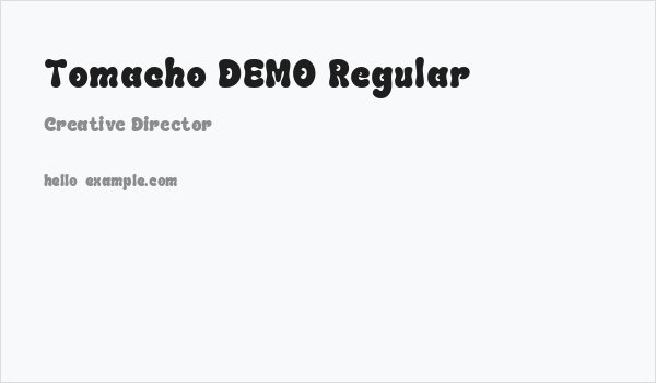 Tomacho DEMO Regular Business Card