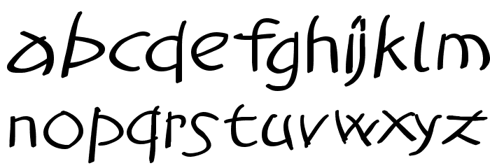 Tomahawked-Bold Font LOWERCASE